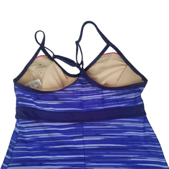 ⭐ Athleta Striped Racerback Athletic Dress | Women’s Small | Built-In Bra - Picture 8 of 12